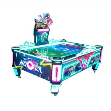 Neon LED Air Hockey Table